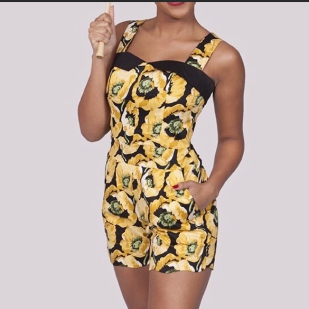 Bettie Page by Tatyana Floral Playsuit Romper XXL